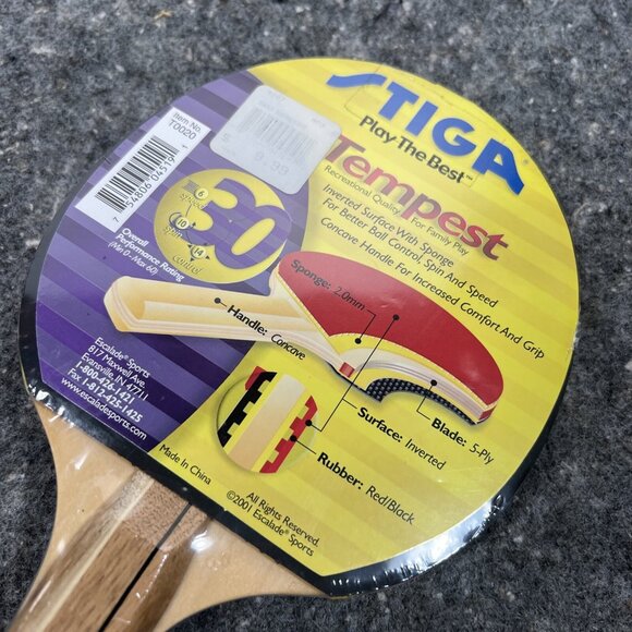 New STIGA Tempest Ping Pong Paddle Table Tennis T0020 USATT Approved - Picture 4 of 4